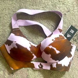 Ivy park x Adidas cow print cut out bra size S
